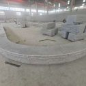 濮阳 芝麻白异形坐凳，自然面光面弧形加工