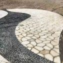 濮阳 黄金麻冰裂纹地铺石工地铺装案例
