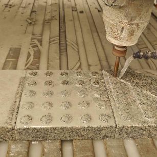 濮阳 芝麻白花岗岩石材盲人石、盲道石、盲点石