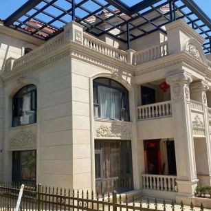 濮阳 黄金麻花岗岩荔枝面别墅外墙干挂