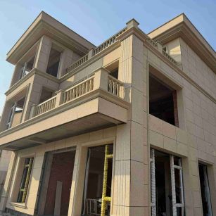 濮阳 黄金麻花岗岩石材荔枝面外墙干挂效果展示