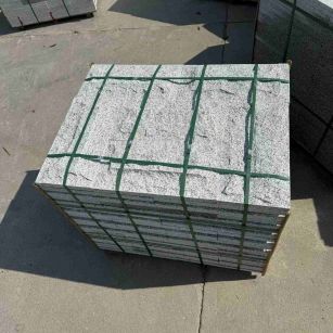 濮阳 白麻花岗岩石材自然面蘑菇石成品