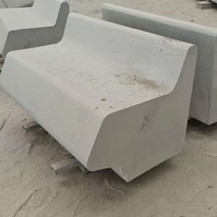 濮阳 芝麻白花岗岩异形坐凳，石凳