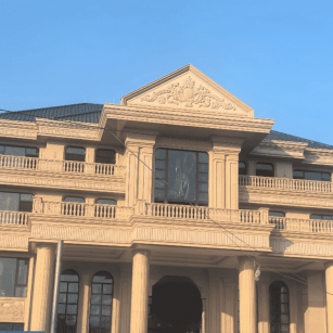 濮阳黄金麻别墅外墙干挂石材效果示例