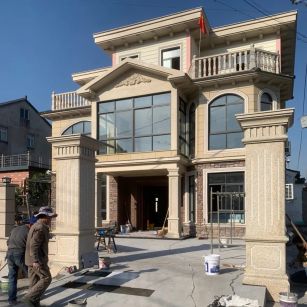 濮阳 黄金麻花岗岩荔枝面别墅外墙干挂私家专属