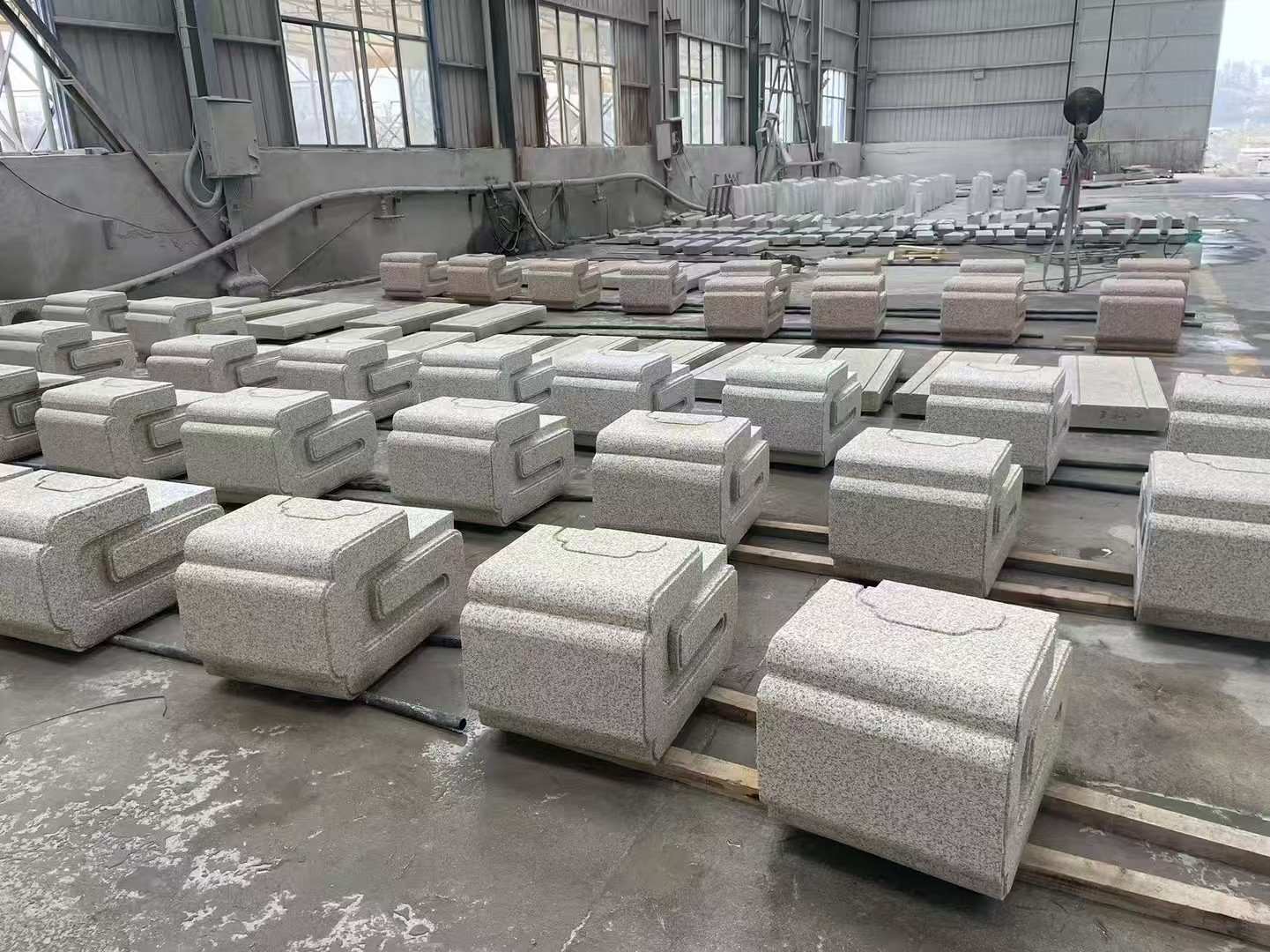 濮阳 白麻花岗岩异形加工-石凳，坐凳