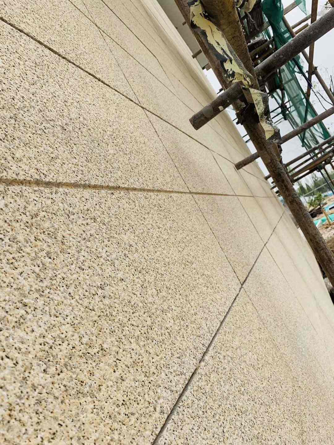 濮阳 黄金麻花岗岩荔枝面外墙干挂石材效果示例