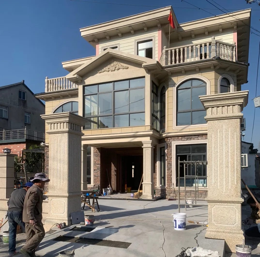 濮阳 黄金麻花岗岩荔枝面别墅外墙干挂私家专属