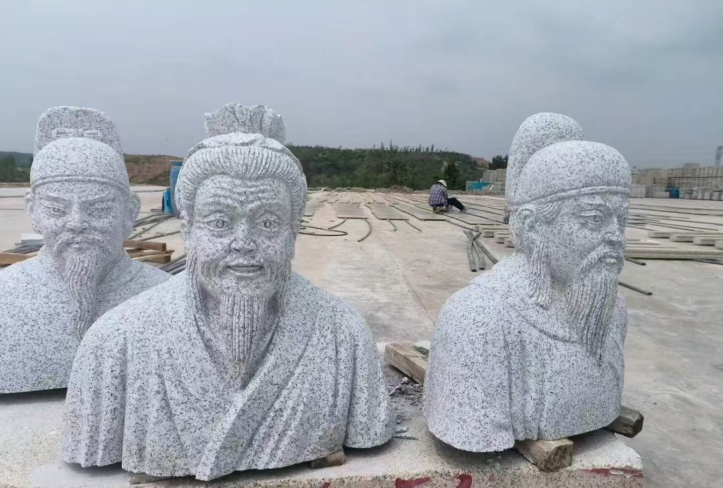 濮阳 白麻花岗岩石材人物立体雕刻